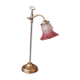 Old lamp to lay in gilded brass, arms collar of articulated swan