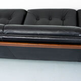Midcentury leather lounge sofa 1960s