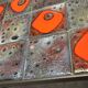 Seventies iron and ceramic coffee table