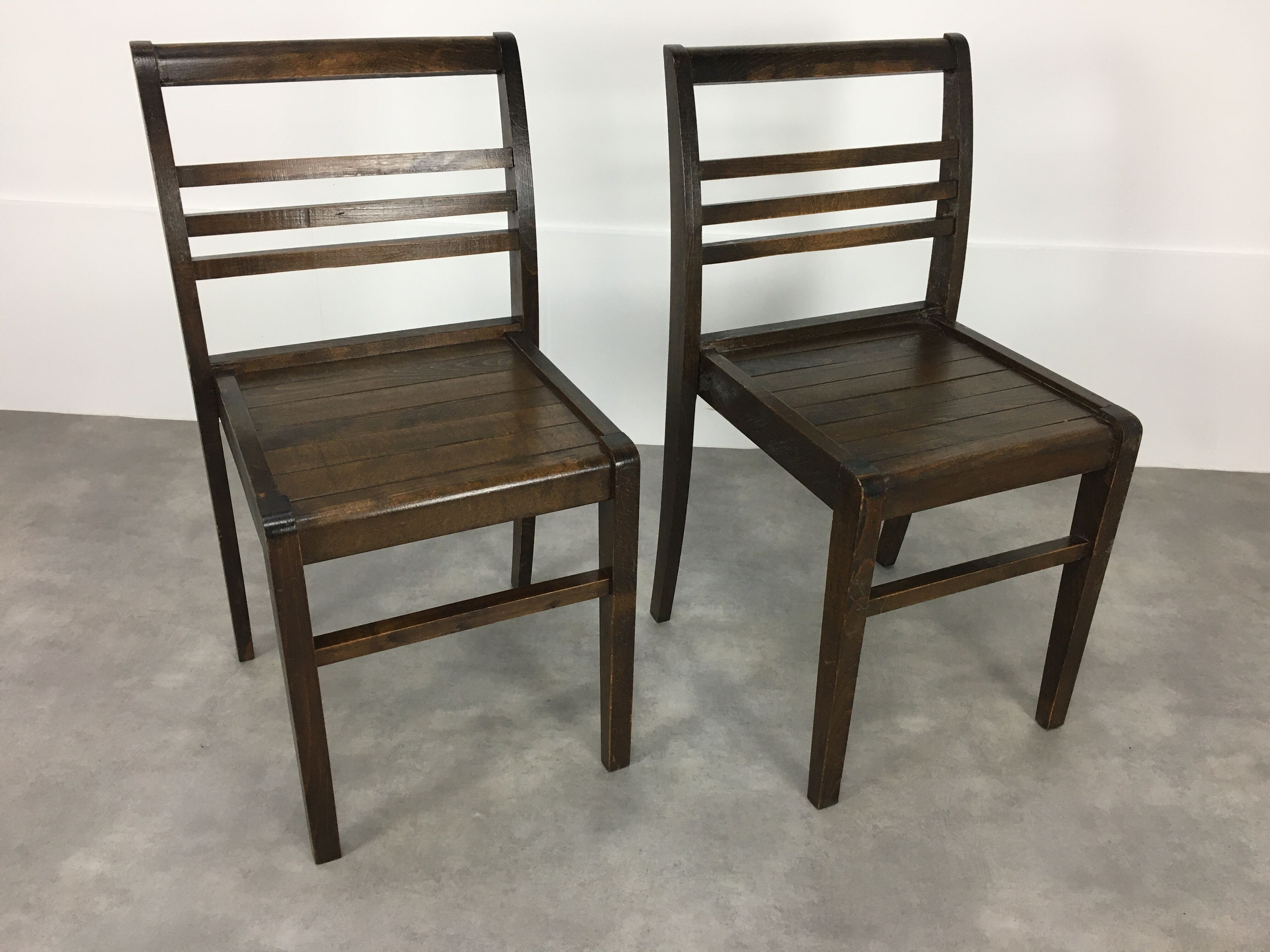 Pair of chairs René Gabriel design reconstruction 50s