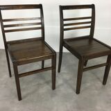 Pair of chairs René Gabriel design reconstruction 50s