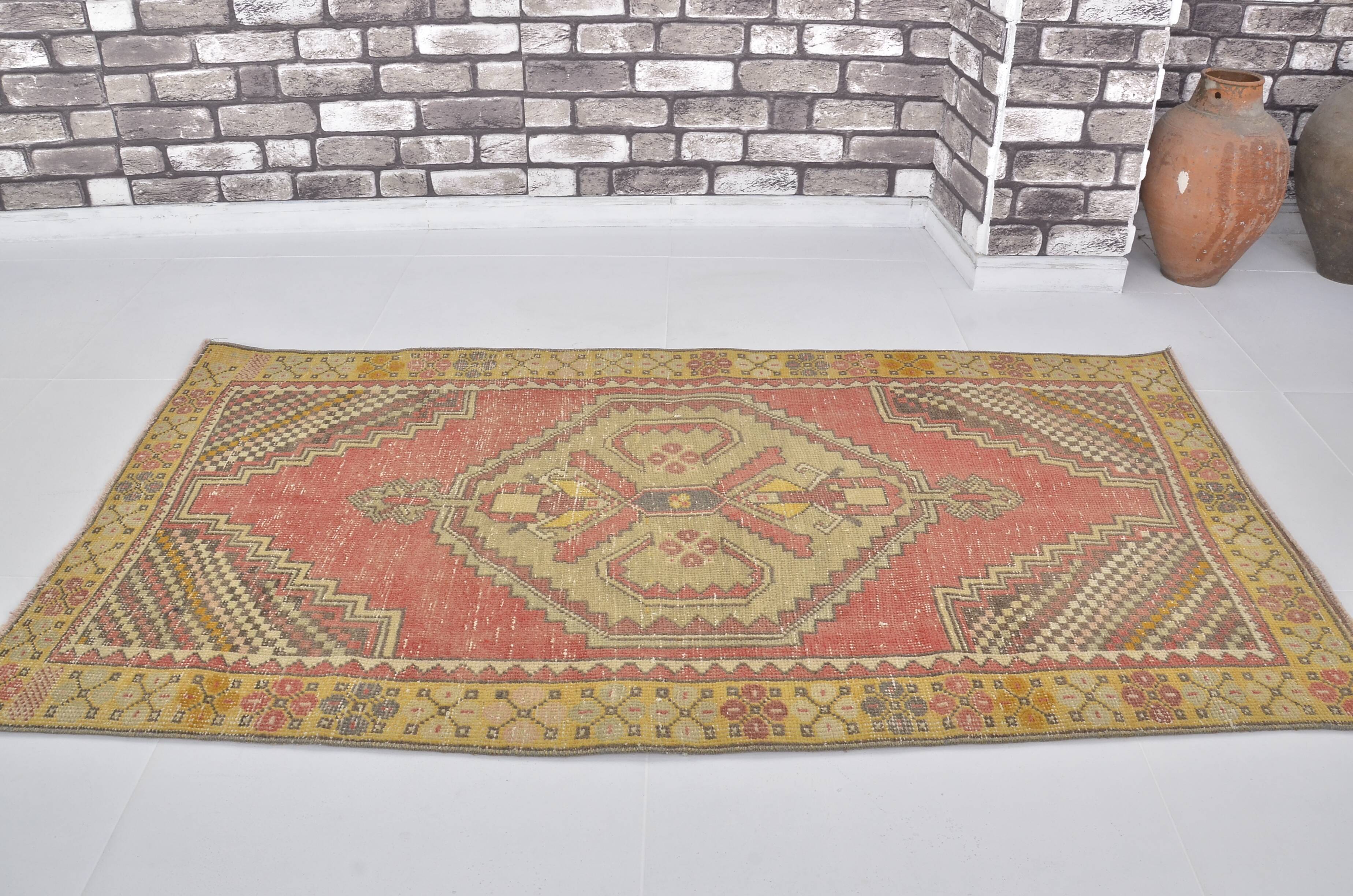 Orange & Red Turkish Wool Rug sku 2490