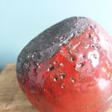 Ceramic signed Hofmann Gérard, Vallauris, manganese red