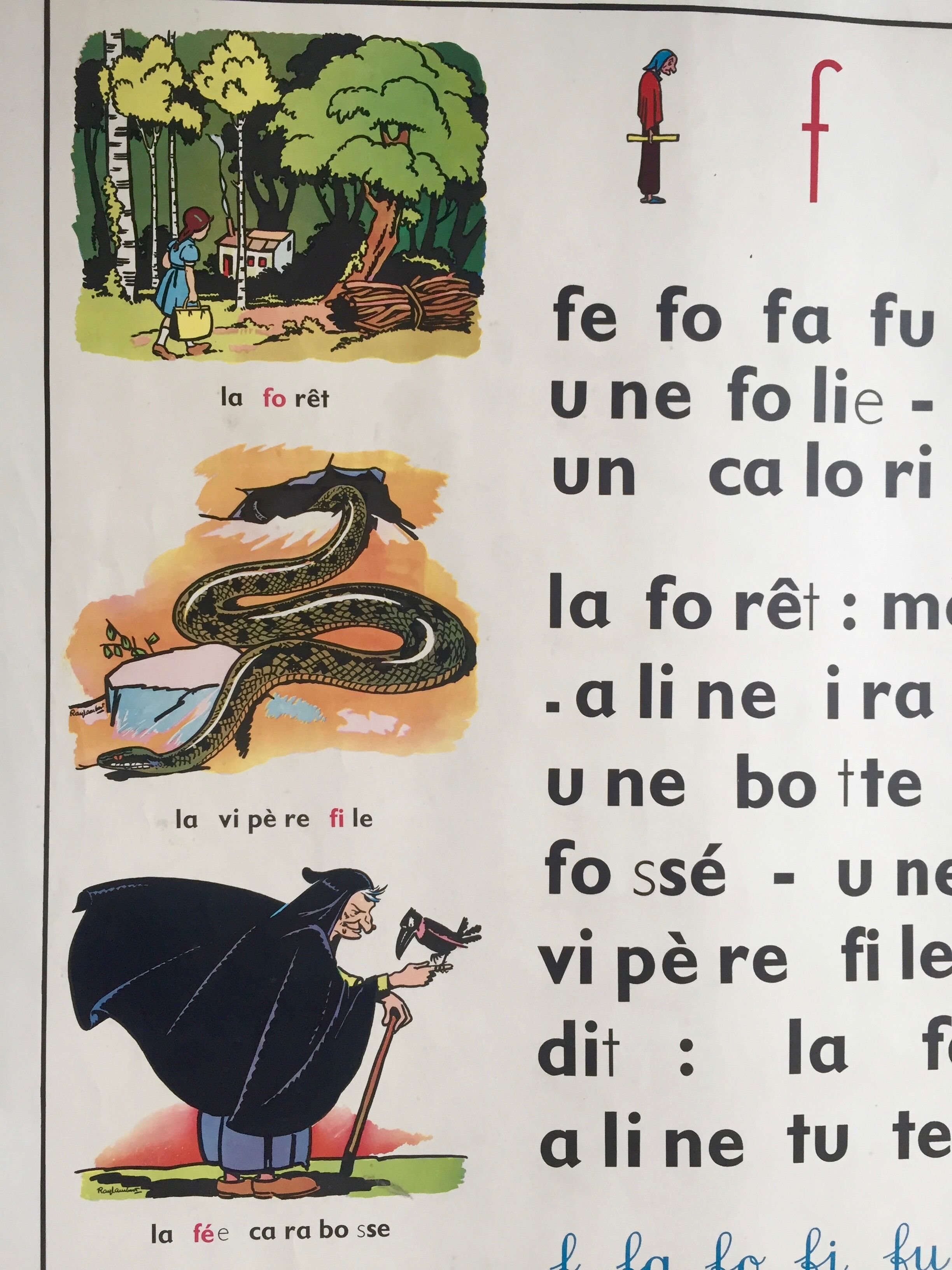 School poster "b, f"