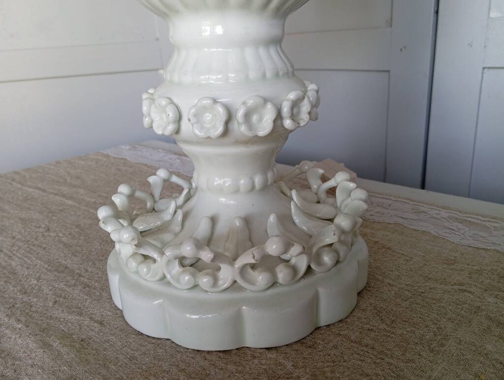 Ceramic lamp base from Manises