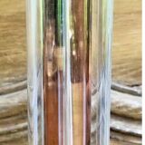 Art Deco lamp with glass tube base Petitot bird basin signed Jean Boris Lacroix