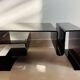 Large coffee table in smoked acrylic glass, France, 1970s
