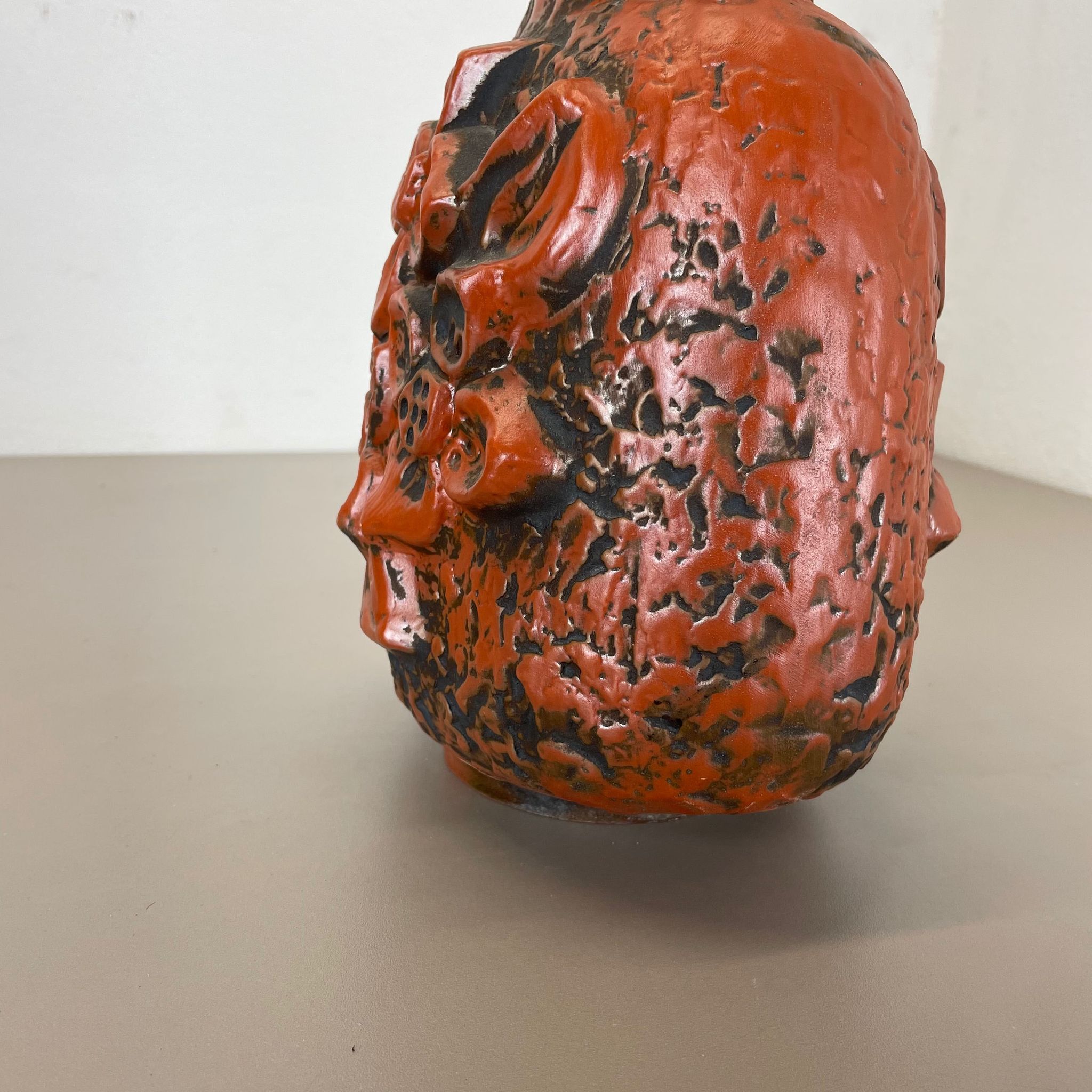 Fat Lava Ceramic Pottery Vase Heinz Siery Carstens Tönnieshof, Germany, 1970s