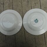 Two hollow plates made of earthenware