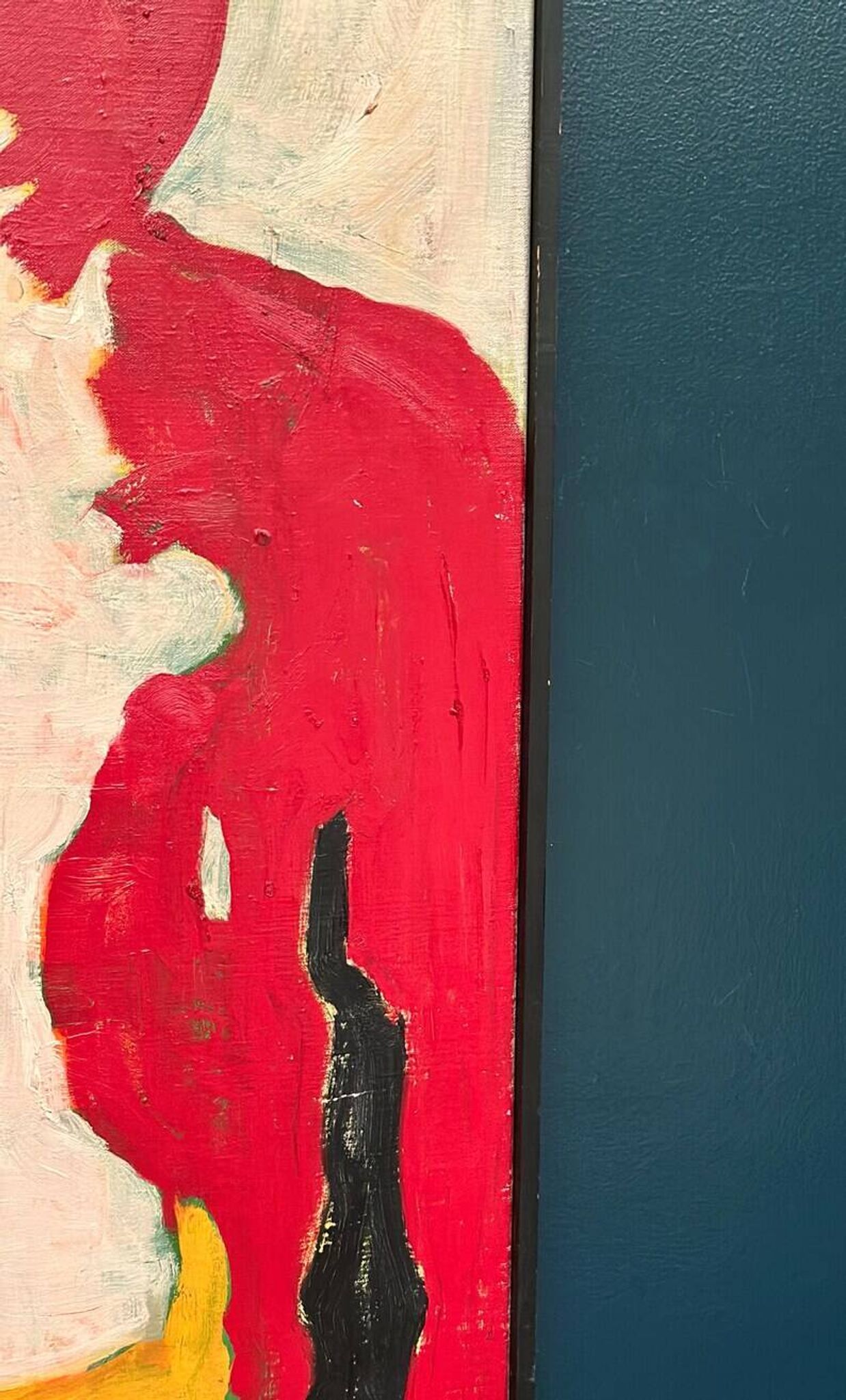 Large original Danish oil painting - "The Couple" by Max Bilde (1919-2011) - Signed 1968 - Framed - 94 × 75 cm (37" × 29.5")