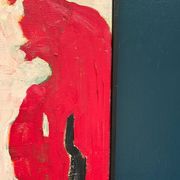 Large original Danish oil painting - "The Couple" by Max Bilde (1919-2011) - Signed 1968 - Framed - 94 × 75 cm (37" × 29.5")