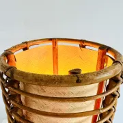 Louis Sognot Bamboo And Parchement Table Lamp, France, 1960S