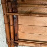 Folding bamboo side table