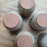 Set of 6 stoneware egg cups