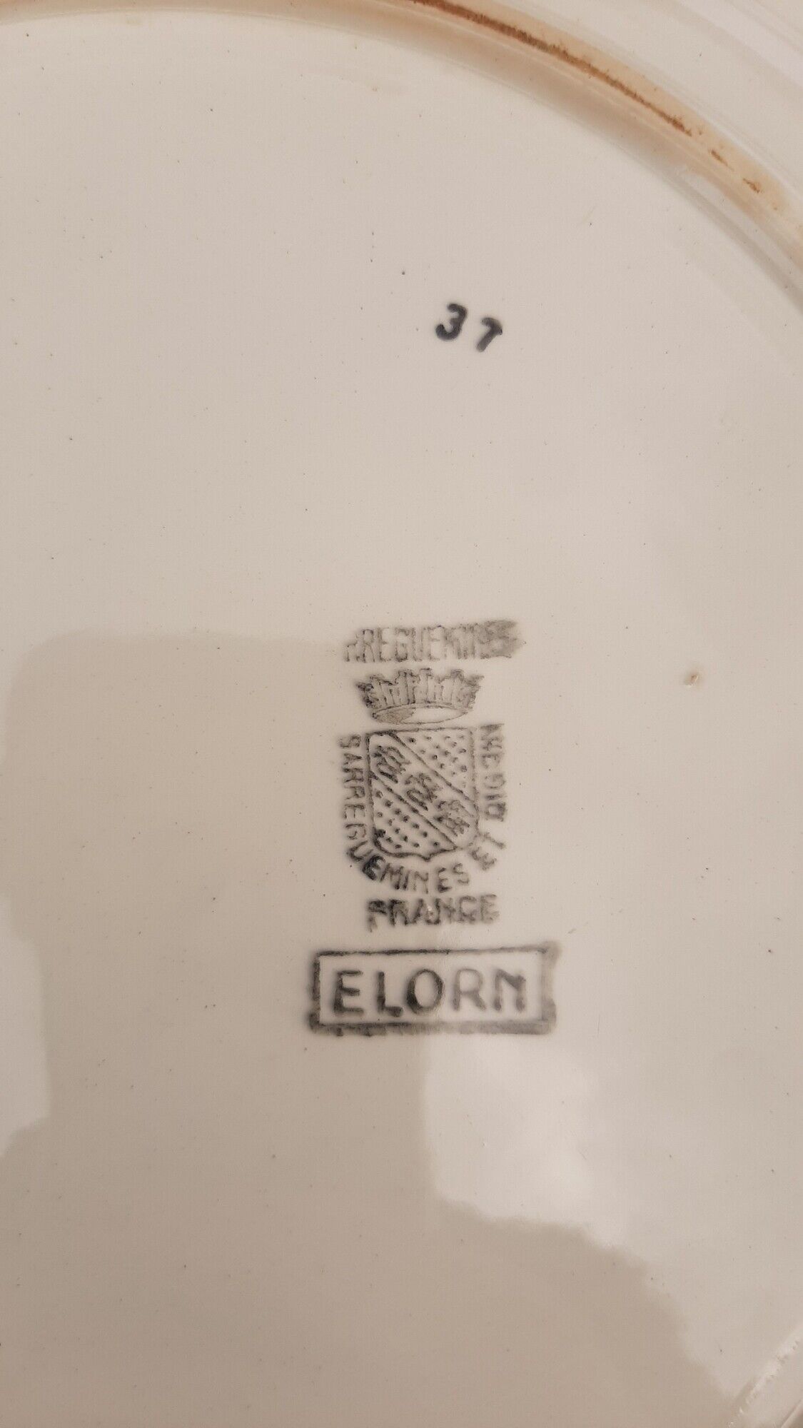Plat creux de service Sarreguemines et Digoin modèle Elorn