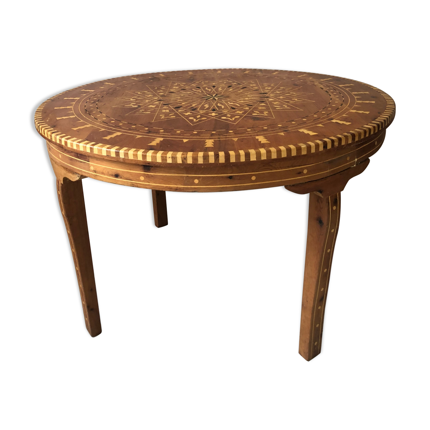 Moroccan marquetry table
