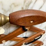 Erik Hansen vintage teak accordion scissor wall lamp