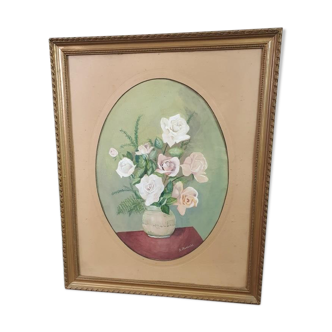 Ancient table peony bouquet