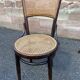 Set of 4 mismatched bistro chairs vintage curved wood