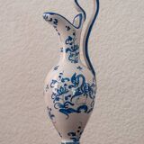 Aiguière en faience de Martres-Tolosane décors Moustier
