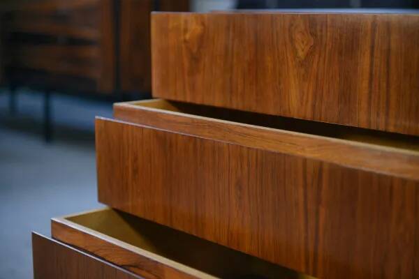 Commode scandinave 3 tiroirs en palissandre 1960’s