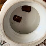 Antique porcelain kerosene lamp