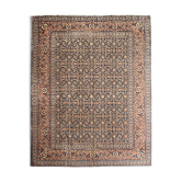 Tapis vintage indien cachemiri en laine bleue - 280x385cm