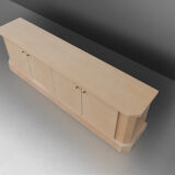 Ivory lacquer sideboard by Jean-Claude Dresse