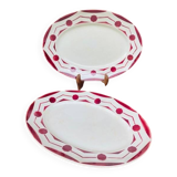Set of 2 old Digoin Sarreguemines dishes, Ciboulette model
