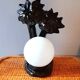 Ceramic and opaline palm tree lamp 1980