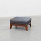 Art Deco Upholstered Footstool with Sabre Legs, France, 20th Century