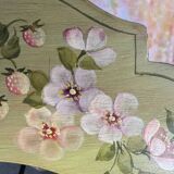 Shabby green mirror with flowers