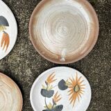 5 vintage handmade plates