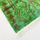 Green Beni Ouarain Berber rug with brown patterns, 1.45x1.10m