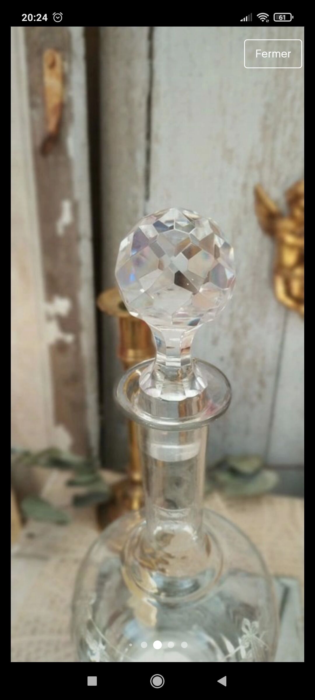 Vintage crystal carafe