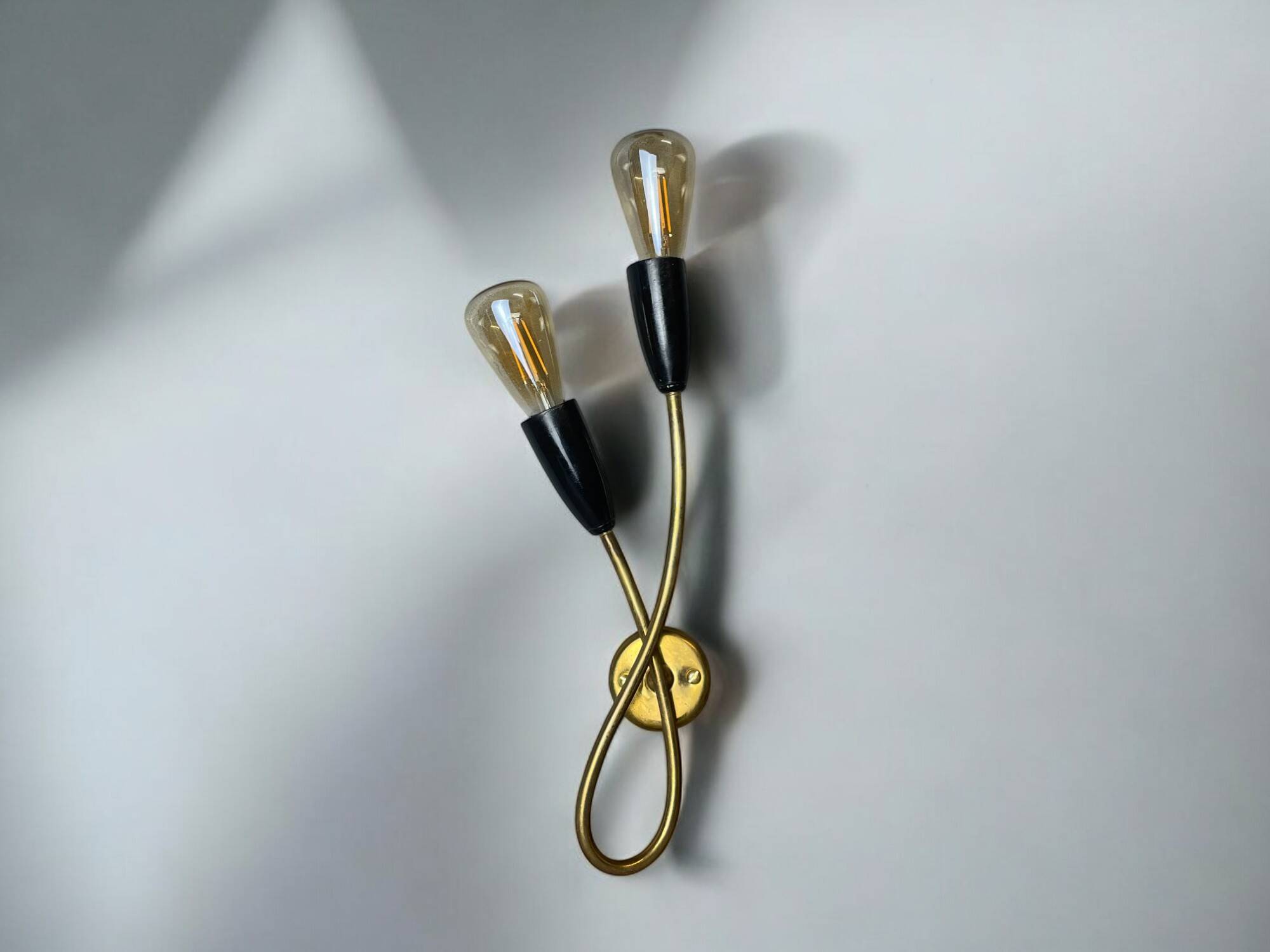 Mid Century double sconce wall lamp