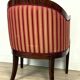 Elegant classic style armchair for the living room, walnut veneer and finished