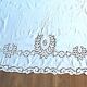 large sheet 2m25 x 3m, 19th-century Richelieu embroidery, monogrammed MG