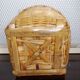Vintage wicker plant pot