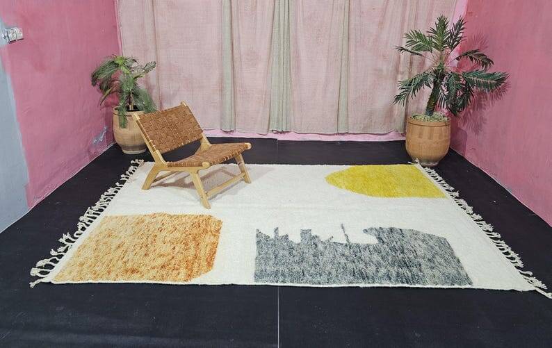 Traditional handmade Moroccan Berber rug