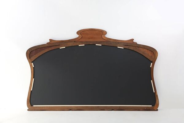Grand miroir de cheminée Art Nouveau sculpté à la main, France vers 1910