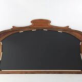 Grand miroir de cheminée Art Nouveau sculpté à la main, France vers 1910