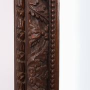 Grand miroir en chêne sculpté français antique, fin du 19e siècle