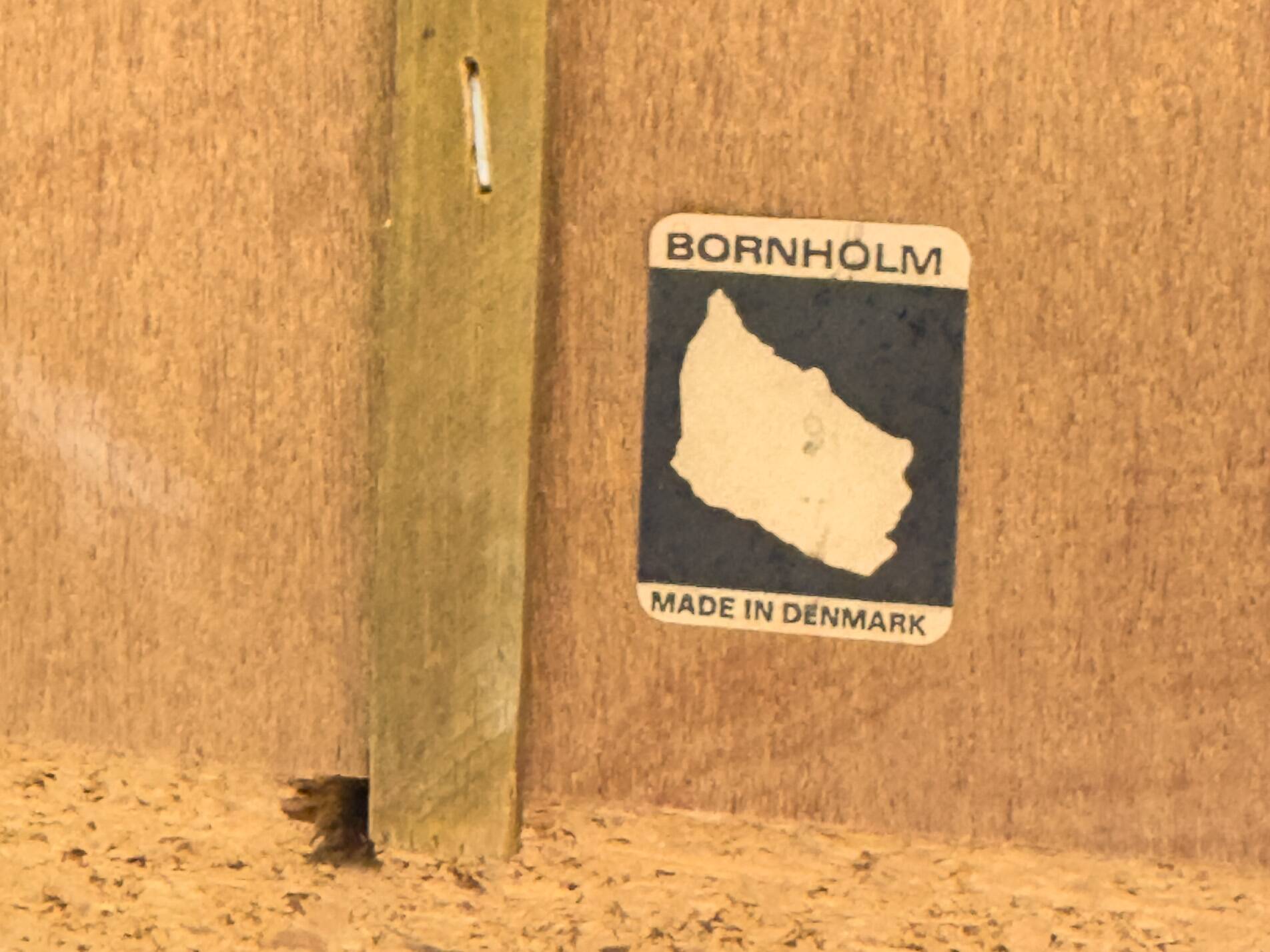 Bureau danois en teck avec porte et tiroirs par Bornholm, années 1970