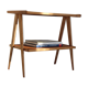 Beech wood coffee table, restored, Italy 50s