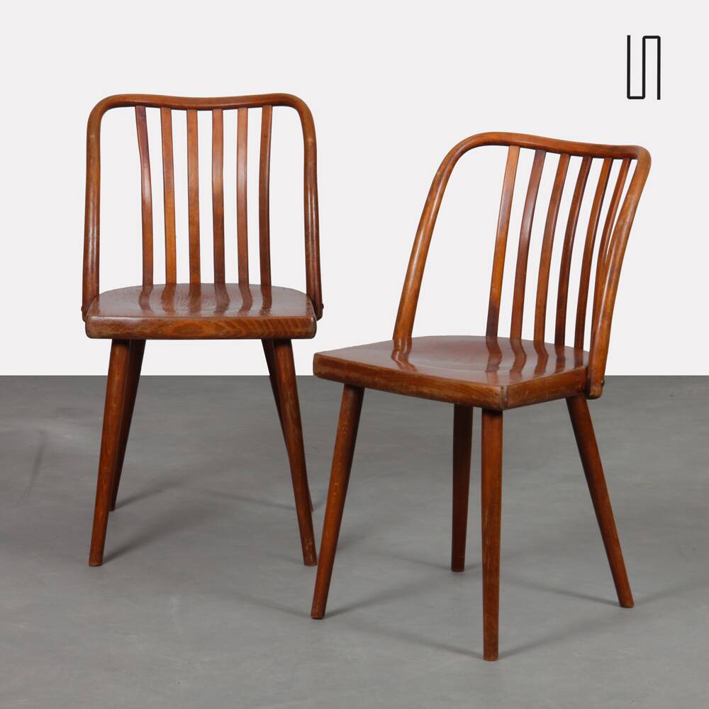 Pair of vintage chairs by Antonin Suman for Ton, 1960