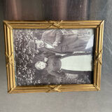 Frame gilded wood measurements 16.5 cm x 12.5 cm convex glass
