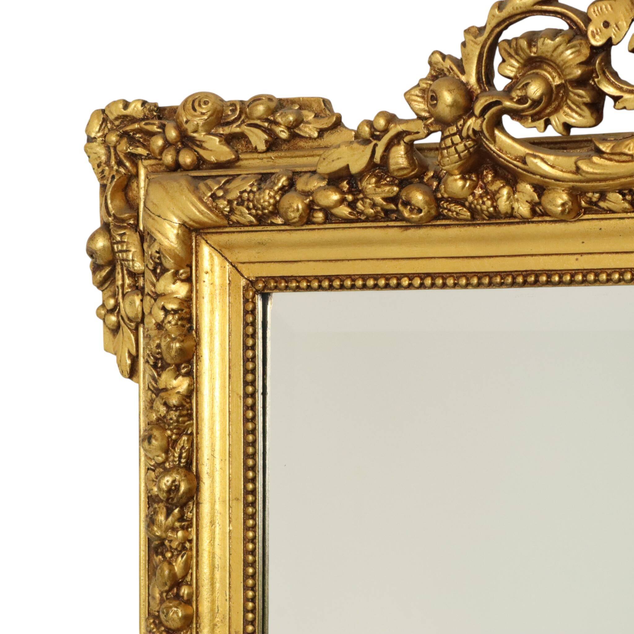 Miroir biseauté doré français antique XL
