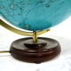 Globe de terre en verre illuminé vintage, allemagne des années 1970