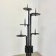 Large brutalist bronze candleholder by Manfred Bergmeister, Germany, 1970s